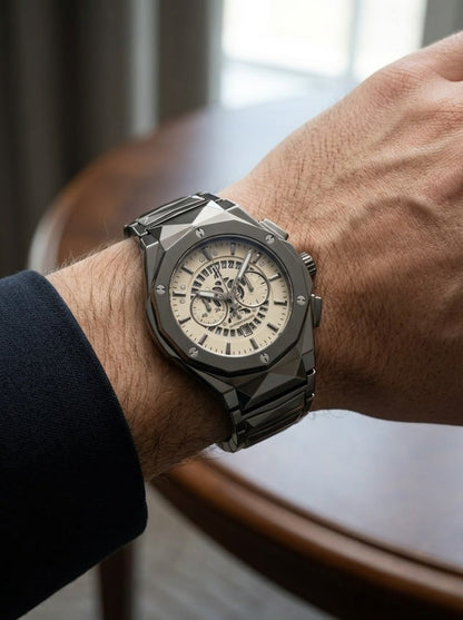 Luxury Black Stainless Steel Watch