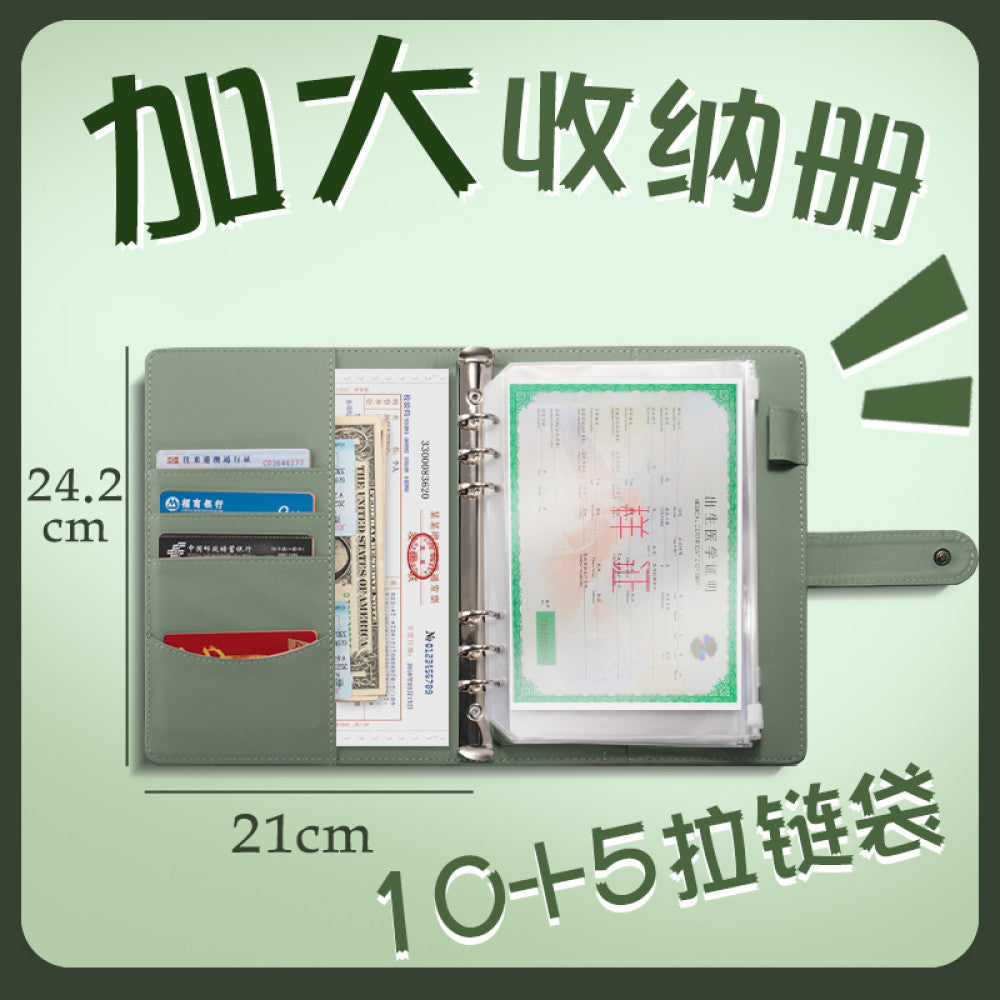 Family ID storage bag certificate invoice file instruction manual loose leaf storage book baby birth certificate vaccine book household registration book folder document bag room book passport card pa image 10
