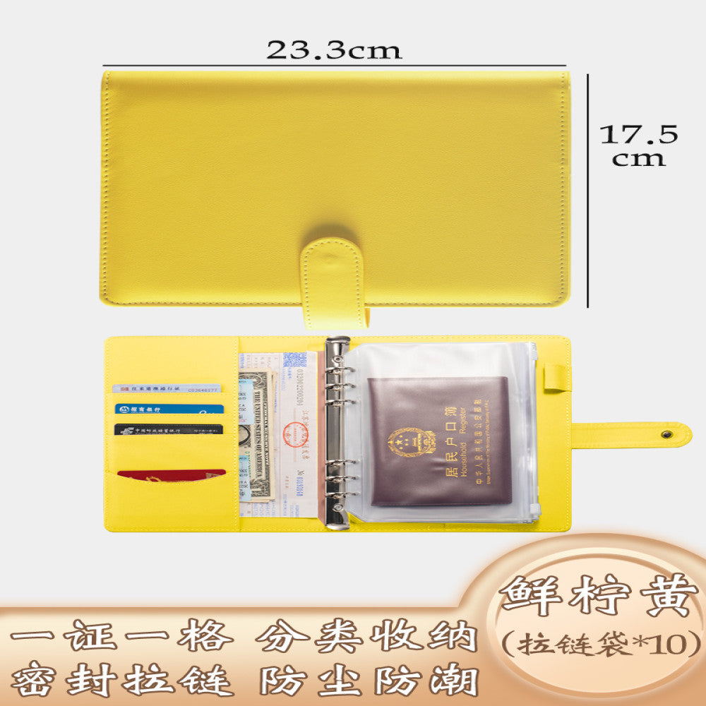 Family ID storage bag certificate invoice file instruction manual loose leaf storage book baby birth certificate vaccine book household registration book folder document bag room book passport card pa image 50