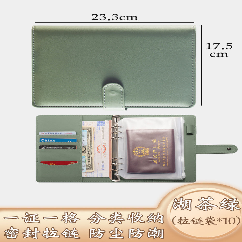 Family ID storage bag certificate invoice file instruction manual loose leaf storage book baby birth certificate vaccine book household registration book folder document bag room book passport card package protective cover