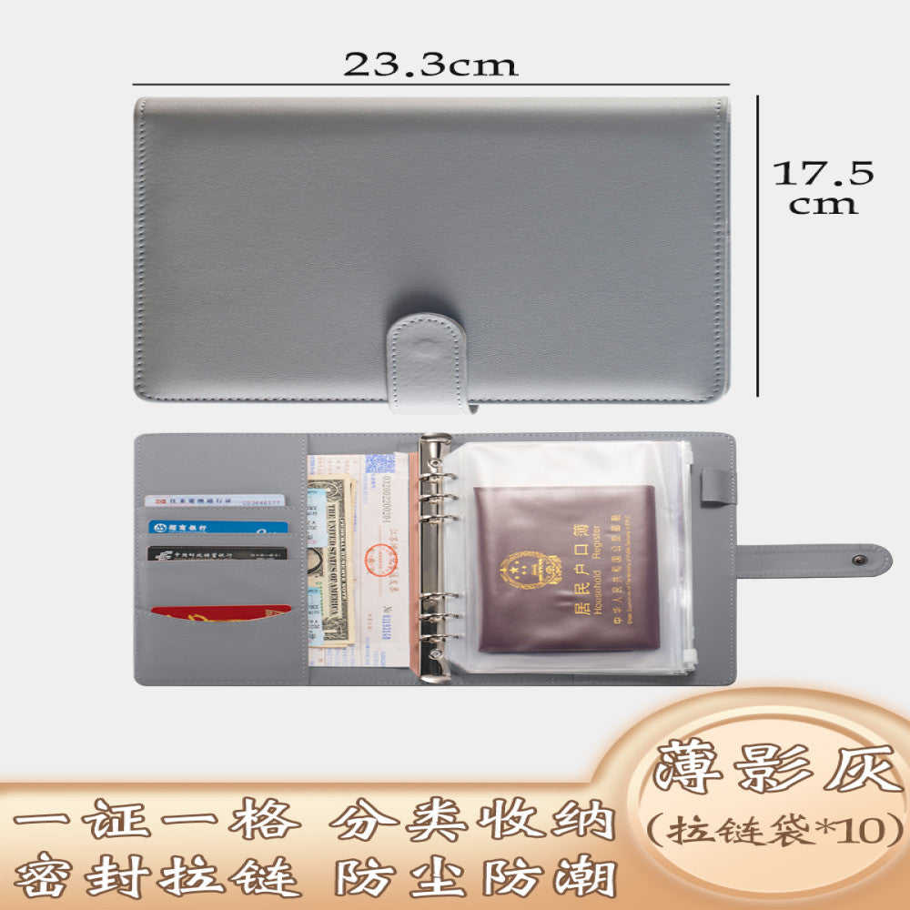 Family ID storage bag certificate invoice file instruction manual loose leaf storage book baby birth certificate vaccine book household registration book folder document bag room book passport card pa image 54