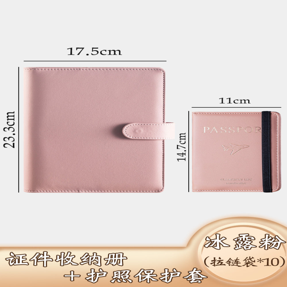 Family ID storage bag certificate invoice file instruction manual loose leaf storage book baby birth certificate vaccine book household registration book folder document bag room book passport card pa image 70