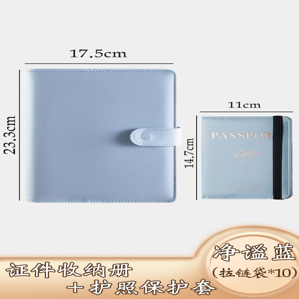 Family ID storage bag certificate invoice file instruction manual loose leaf storage book baby birth certificate vaccine book household registration book folder document bag room book passport card package protective cover