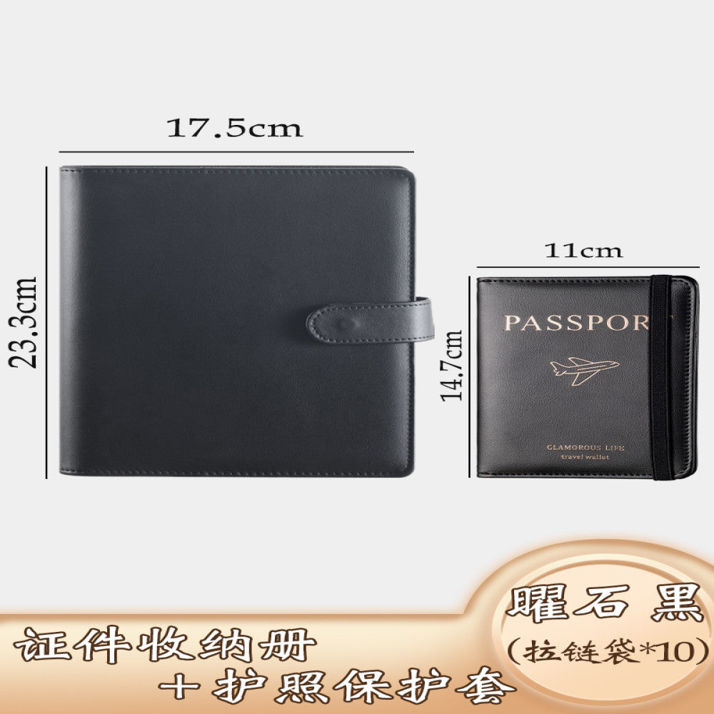 Family ID storage bag certificate invoice file instruction manual loose leaf storage book baby birth certificate vaccine book household registration book folder document bag room book passport card pa image 78