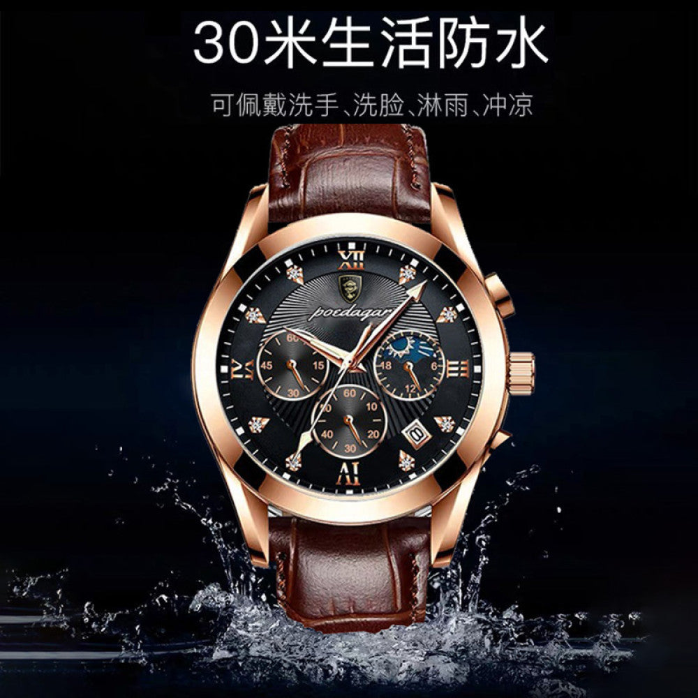 New Swiss men s fully automatic mechanical watch for male students Korean version fashion trend waterproof luminous calendar watch image 2