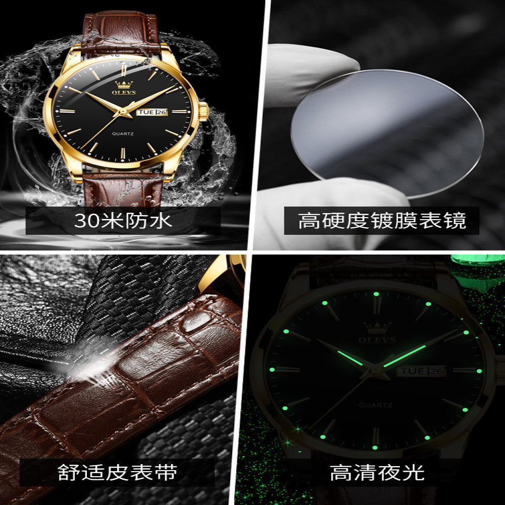 Switzerland 2025 New Brand Name Watch Men s Mechanical Watch Fully Automatic Belt Student Trend Quartz Ultra Thin image 4