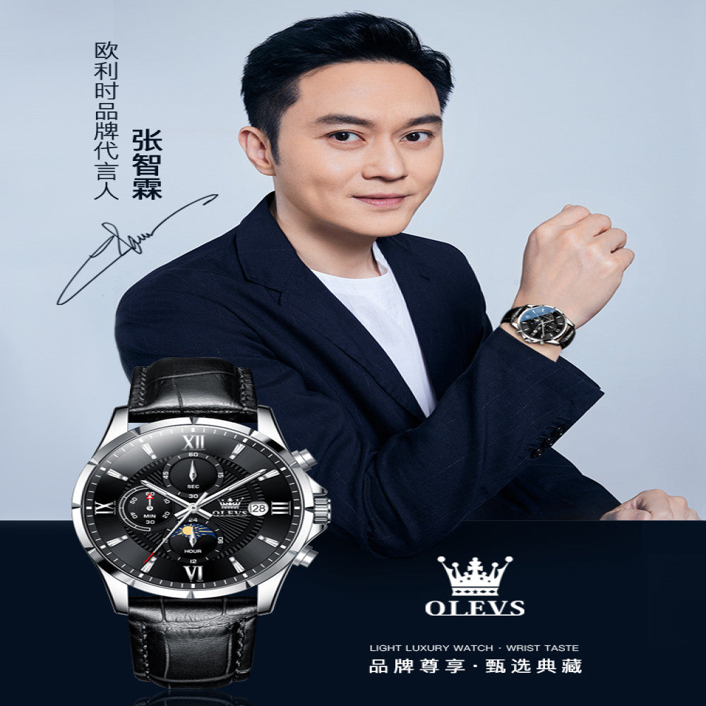 2025 New Oris Men s Watch Men s Authentic Multi functional Student Luminous Waterproof Brand Quartz Watch image 12