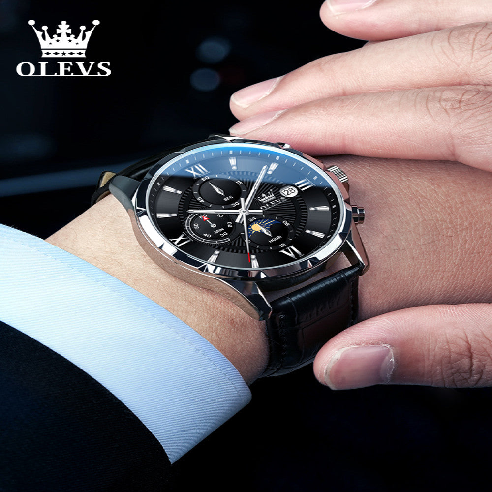 2025 New Oris Men s Watch Men s Authentic Multi functional Student Luminous Waterproof Brand Quartz Watch image 13