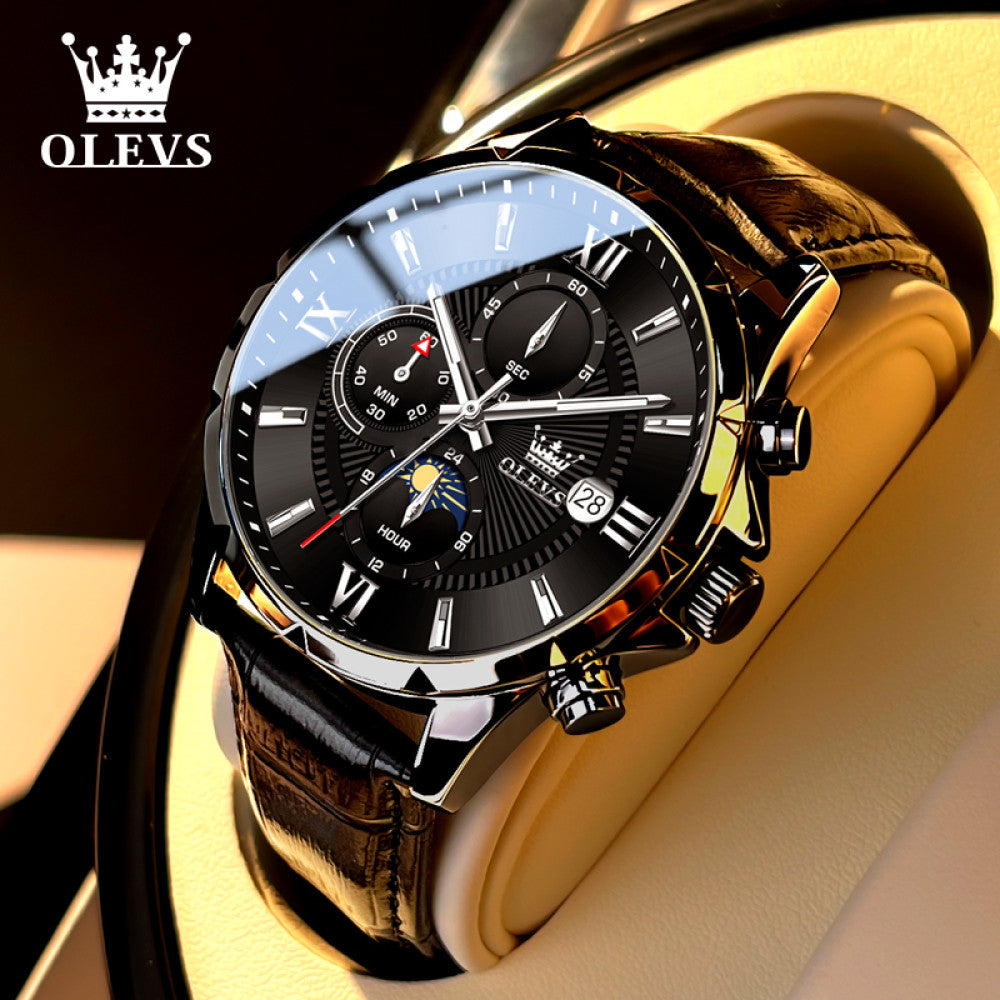 2025 New Oris Men s Watch Men s Authentic Multi functional Student Luminous Waterproof Brand Quartz Watch