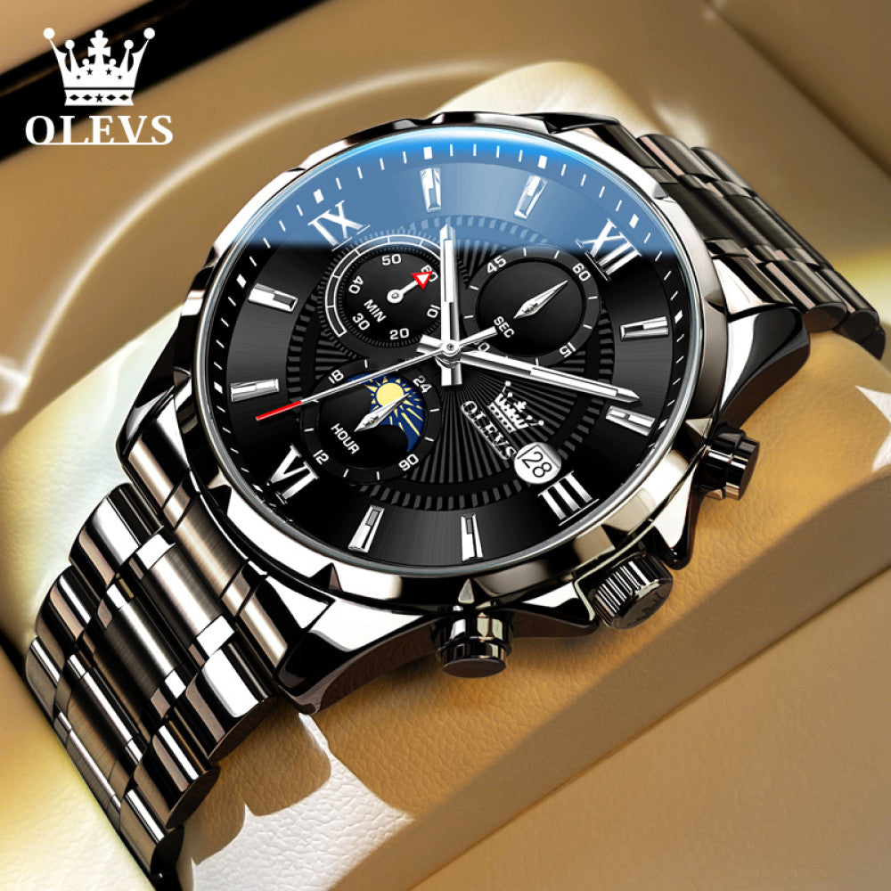 2025 New Oris Men s Watch Men s Authentic Multi functional Student Luminous Waterproof Brand Quartz Watch image 30