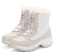 Snow Boots Female High To Help Waterproof Ladies Cotton Shoes Boots Plus Velvet Shoes