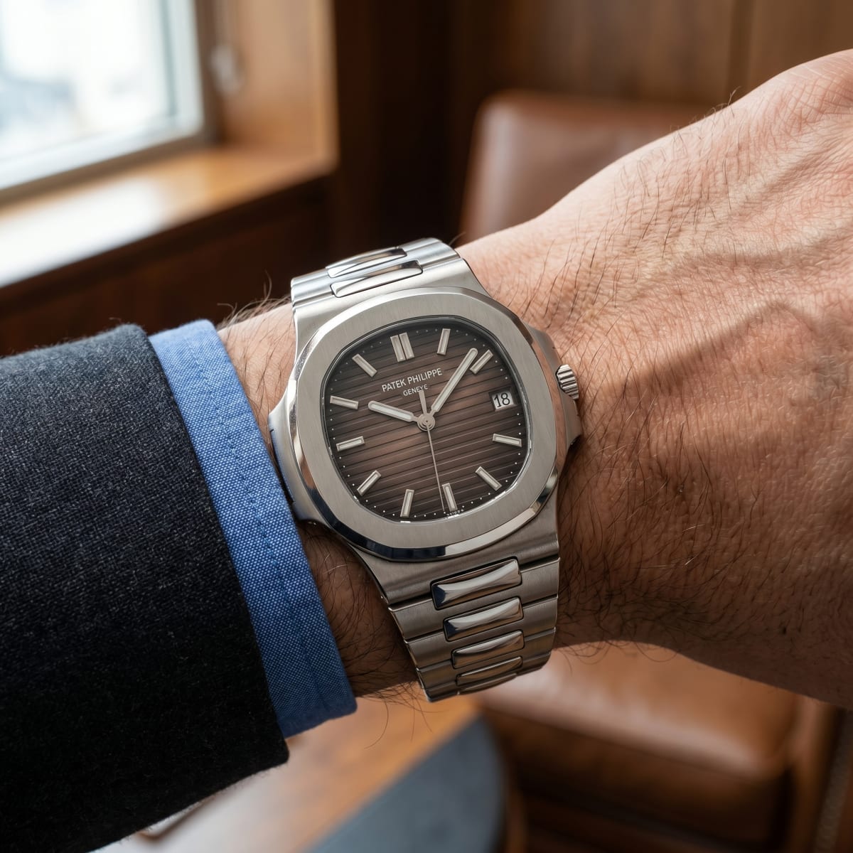 Patek Philippe Nautilus Olive Green Dial (Stainless Steel)