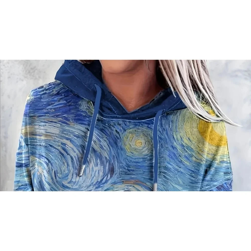 Autumn Winter Van Gogh The Starry Night Sweater Women Men Hoodie Sweatshirts Pullover Fleece Clothes Gift Free Shipping Holiday