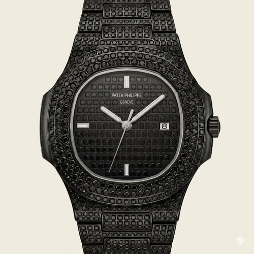 Patek Philippe Nautilus "Iced Out" Custom Black Diamond Edition