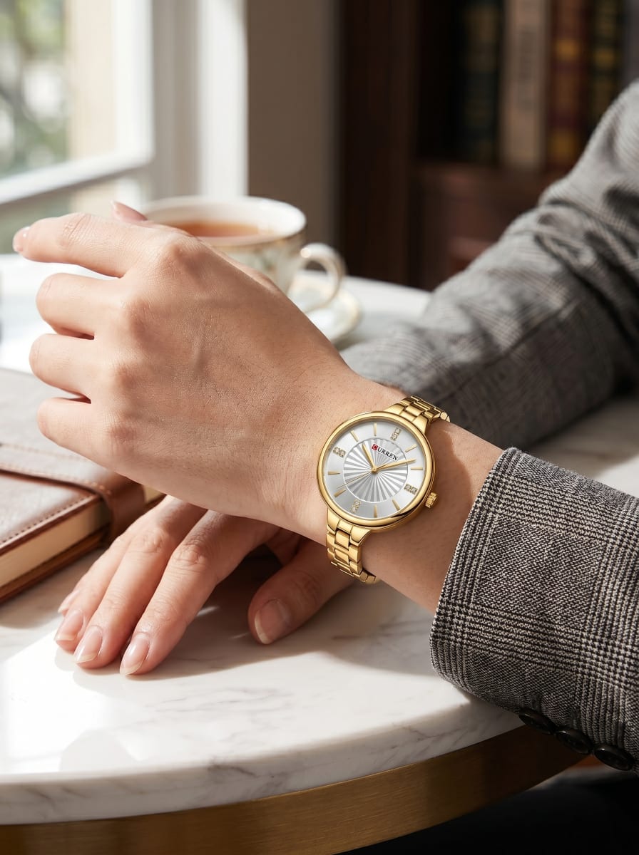 Curren Radiant Elegance Gold-Tone Watch